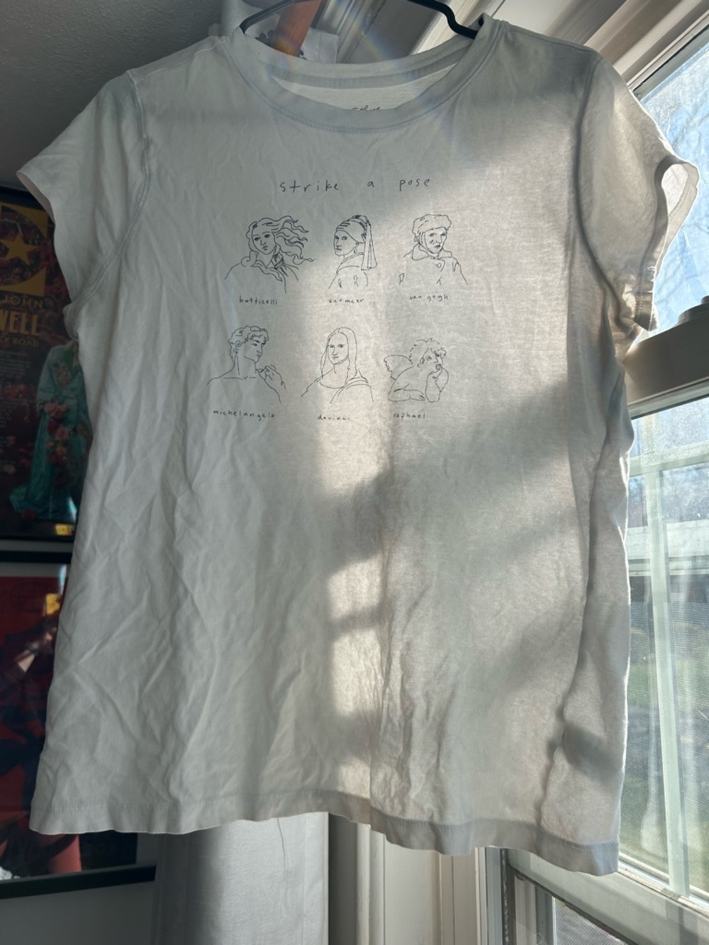 White Graphic Tee - 'Strike a Pose'